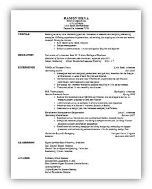 Undergrad student resume