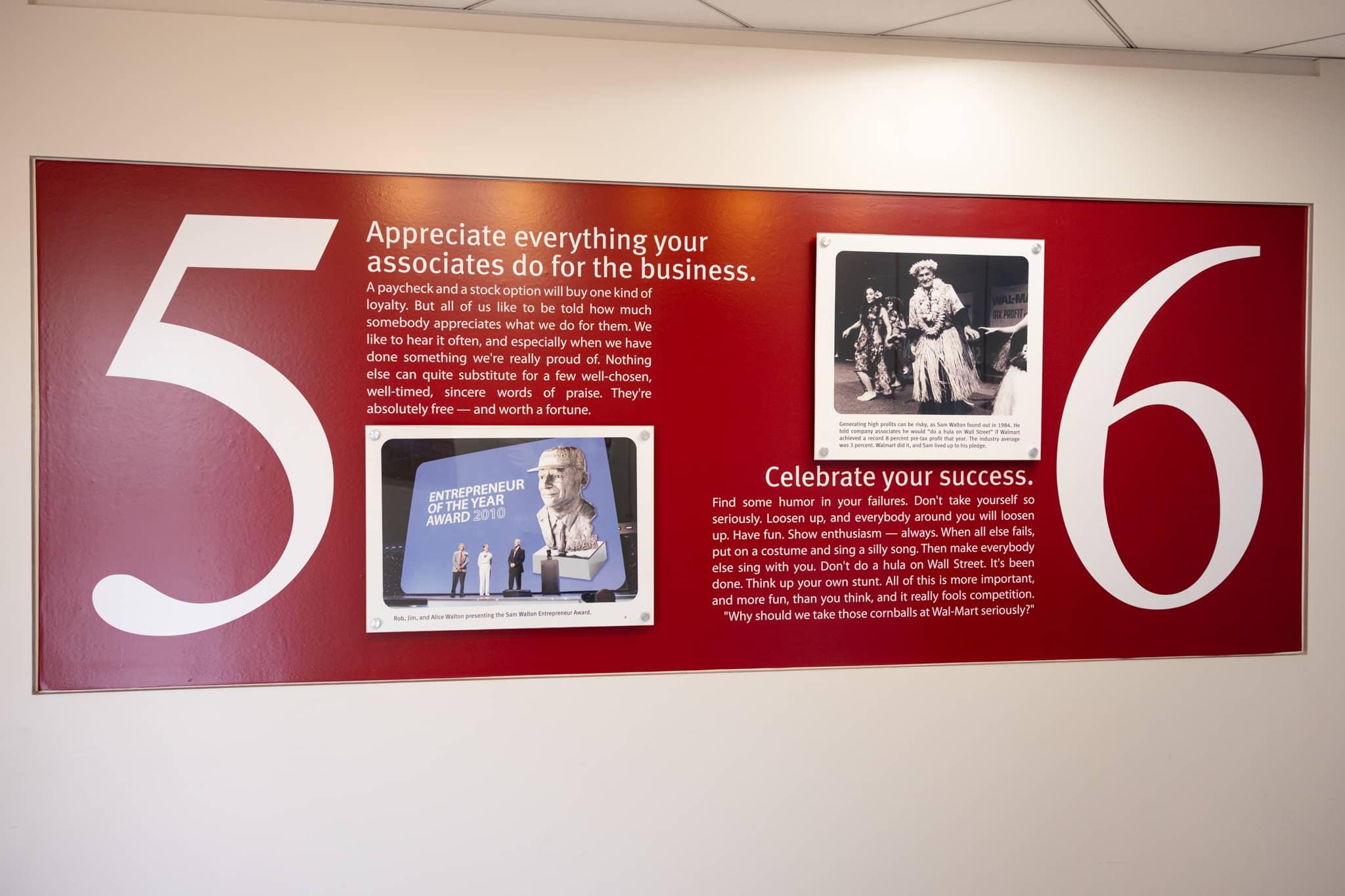 #caption3 Sam M. Walton Atrium Legacy Display