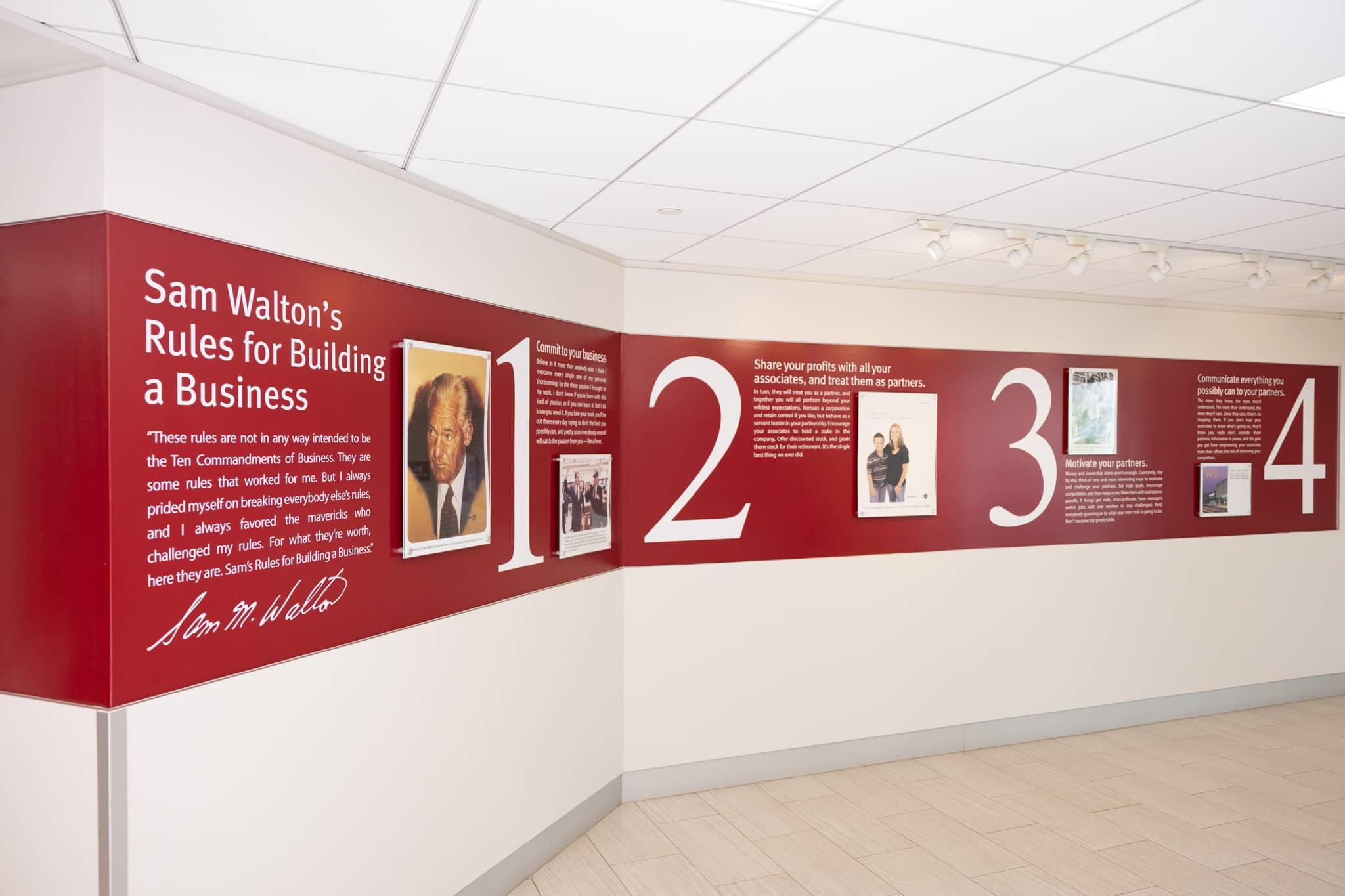 #caption2 Sam M. Walton Atrium Legacy Display