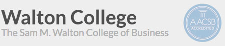 The Sam M. Walton College of Business is accredited by the Association to Advance Collegiate Schools of Business (AACSB)