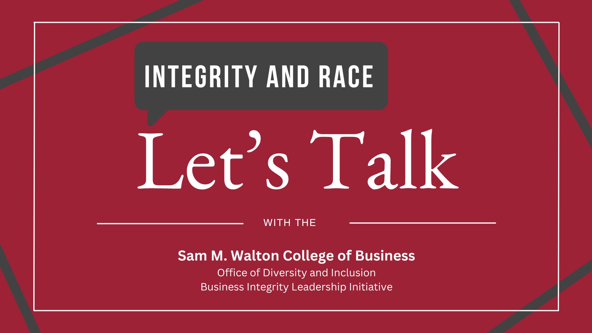Let's Talk about Integrity and Race