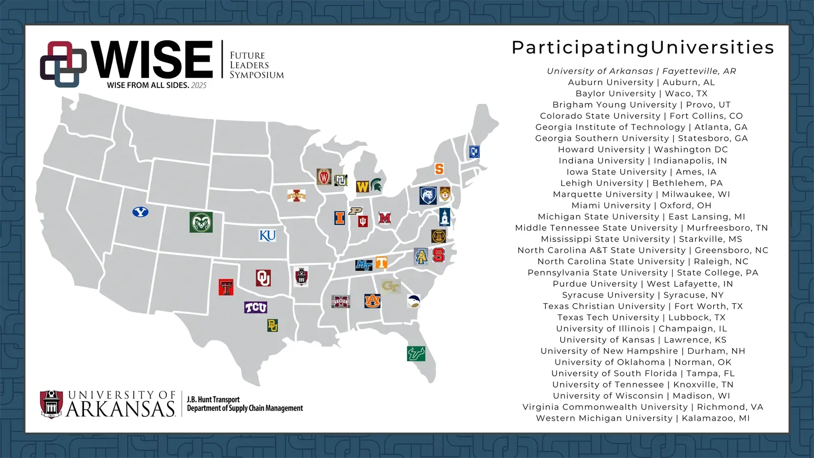 WISE Future Leader Symposium - 2025 Attendee Map