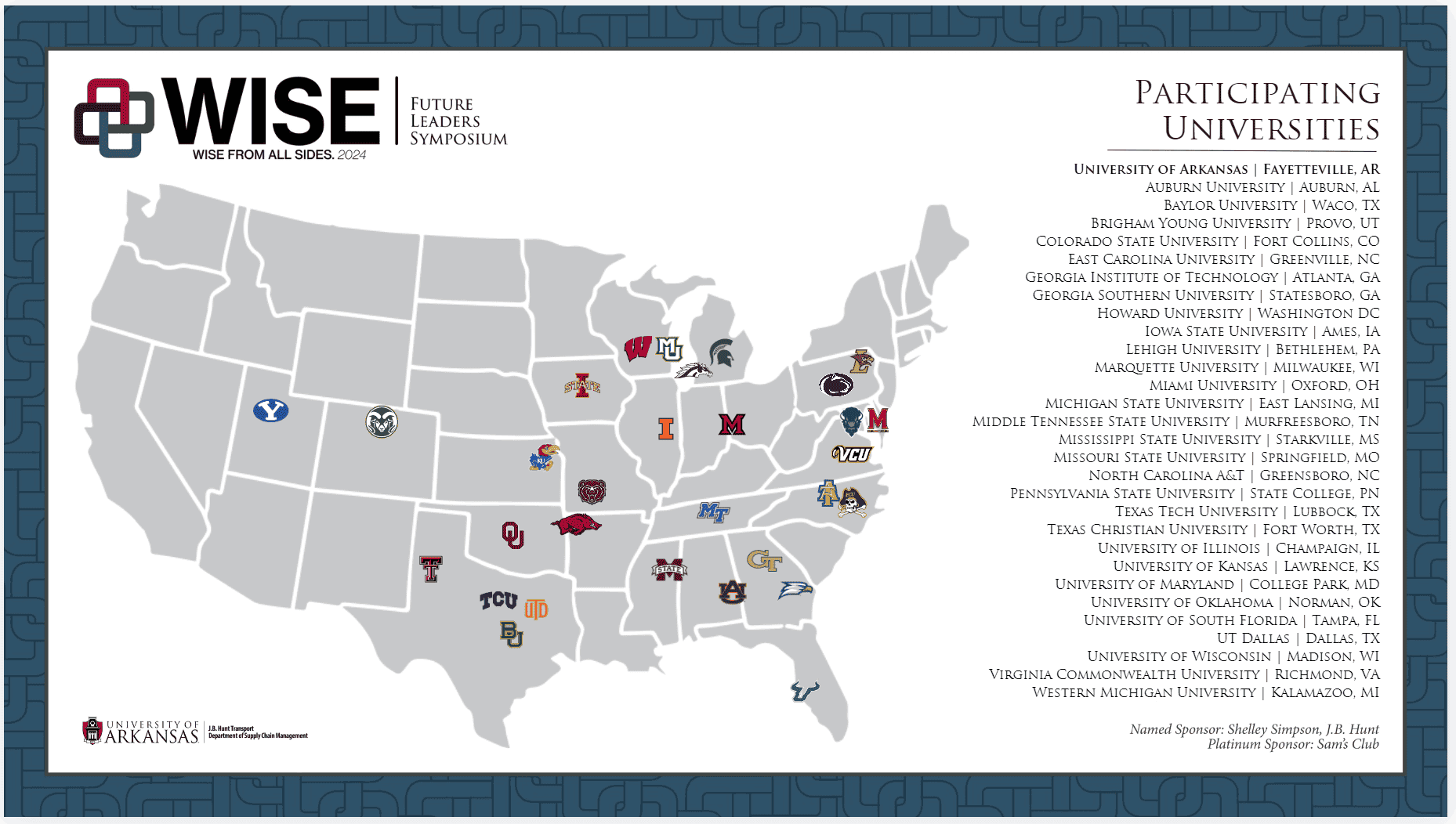 WISE Syposium Map WISE Future Leader Symposium - 2024 Attendee Map