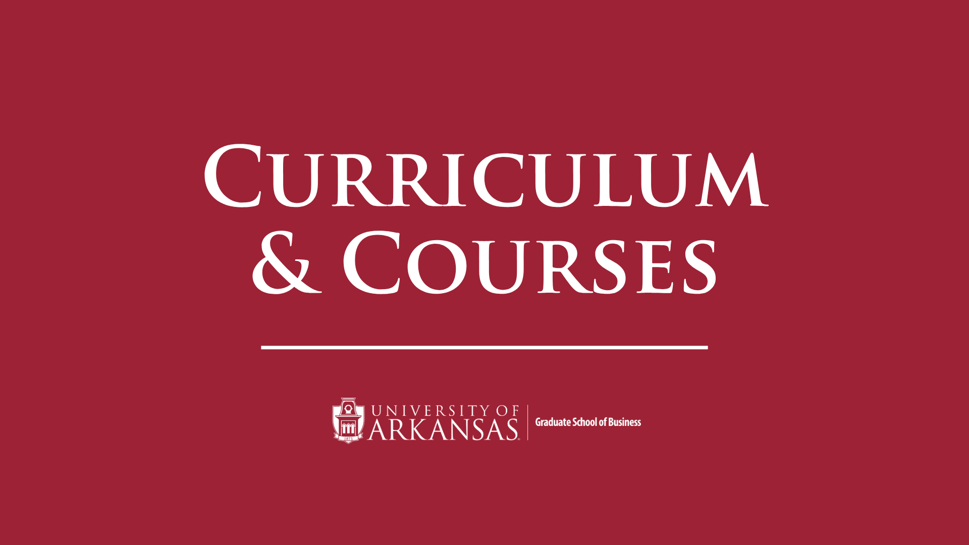 What Are Courses Like? - Curriculum and Courses