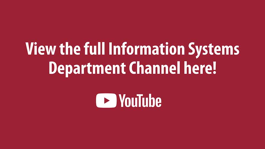 Master of Information Systems Video Playlist