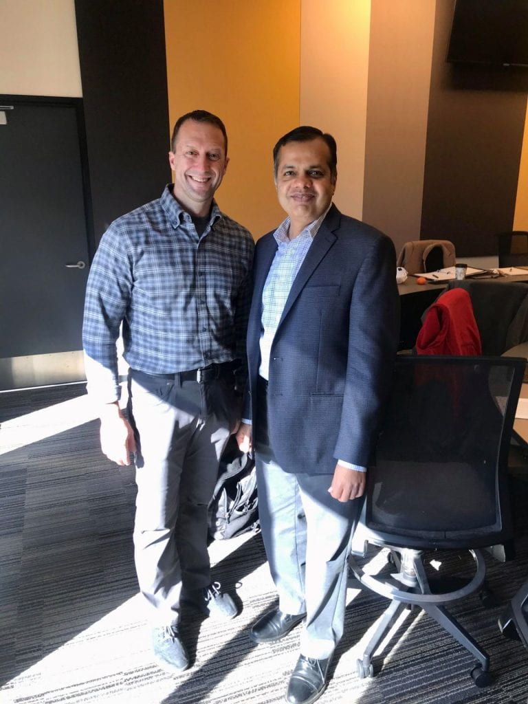 Daniel Eckert shares insights on digital retail strategies and “winning the future of U.S. retail” with full-time and executive Walton MBA students in Dinesh Gauri’s Retail Strategy marketing class on February 1.
