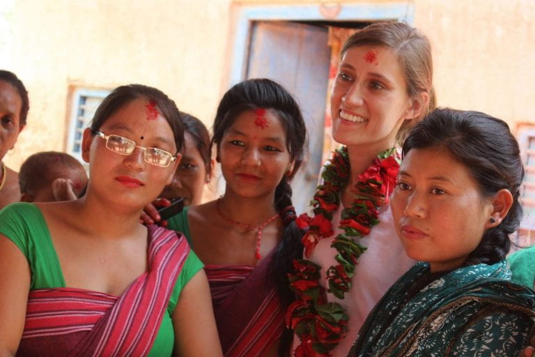 Raney near the village of Nepalgunj in Nepal for her International Public Service Project.
