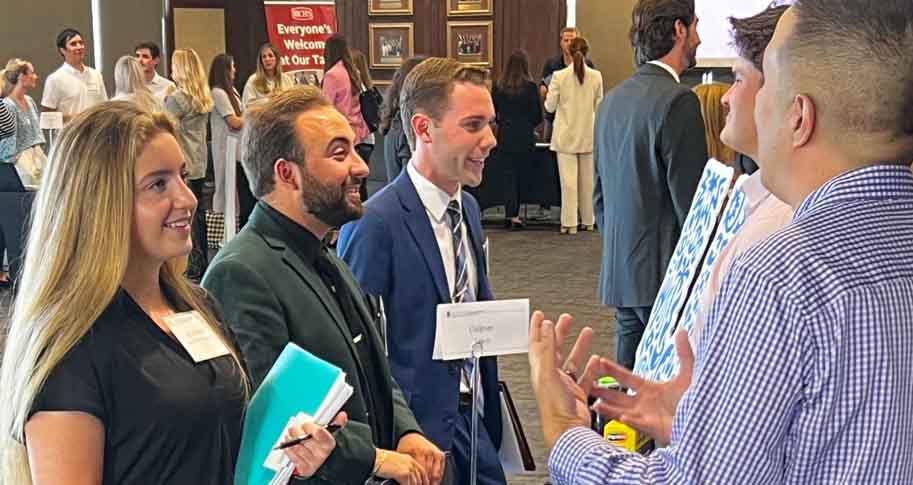 Walton MBA students attend speed networking event