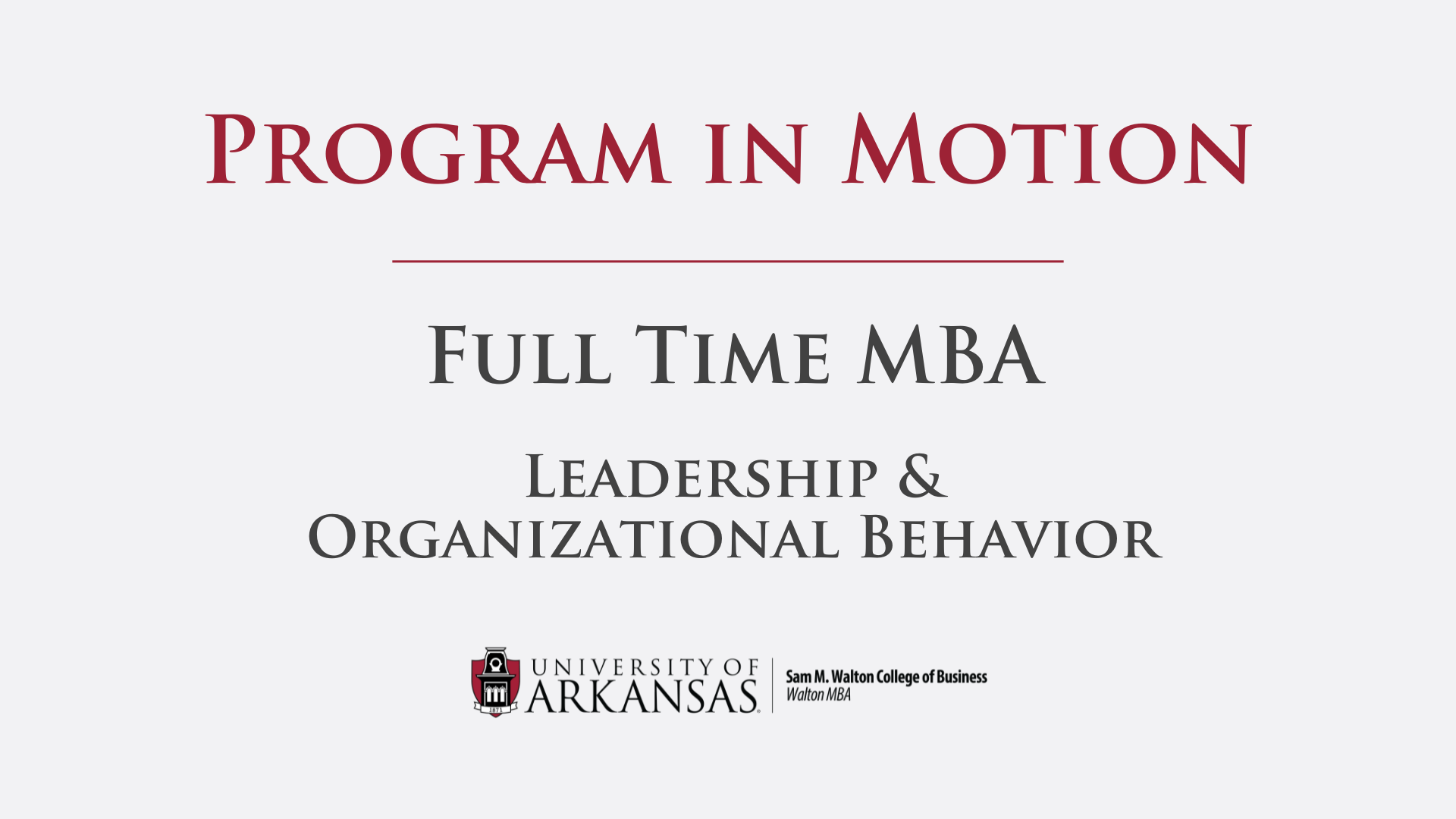 Full Time MBA Video Playlist