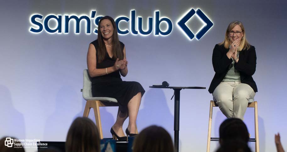 Kathryn McLay and Stephanie Thomas at Sam's Club during the WISE Future Leaders Symposium