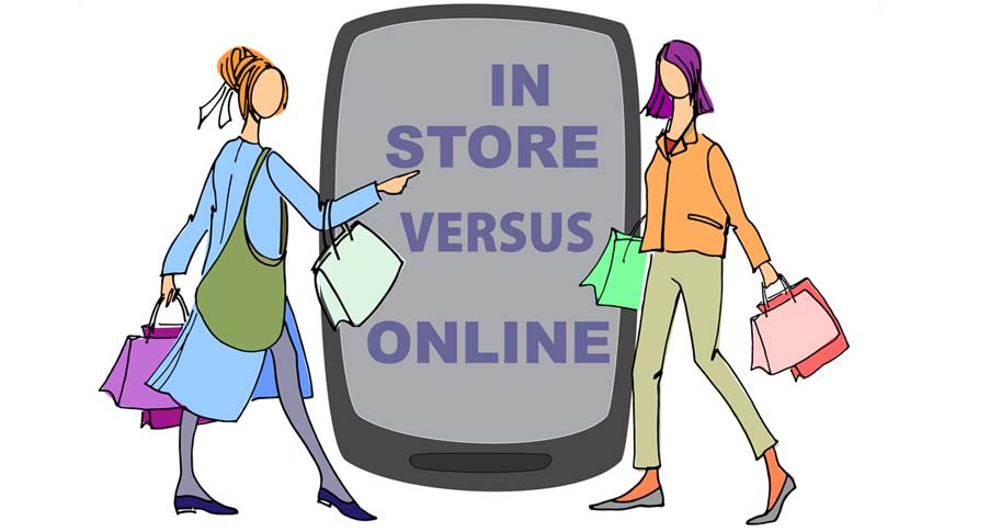 In store versus online