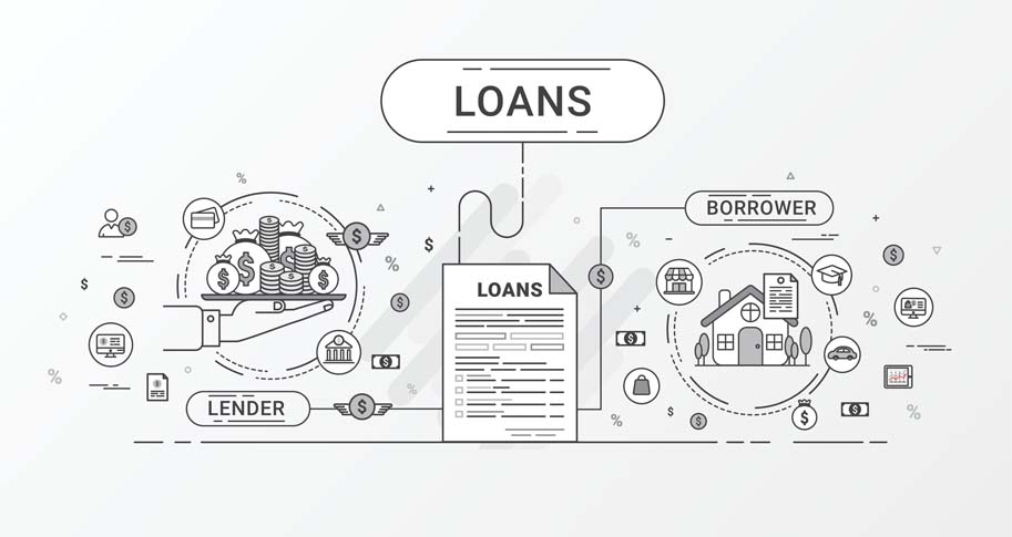 Loans and borrowing concept