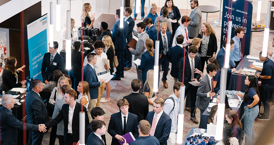 Students in accounting, finance and information systems were invited by Beta Alpha Psi to the Meet the Employers career fair on Sept. 7. 