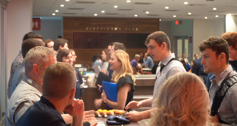 Students at Pre-Career Fair Networking Event