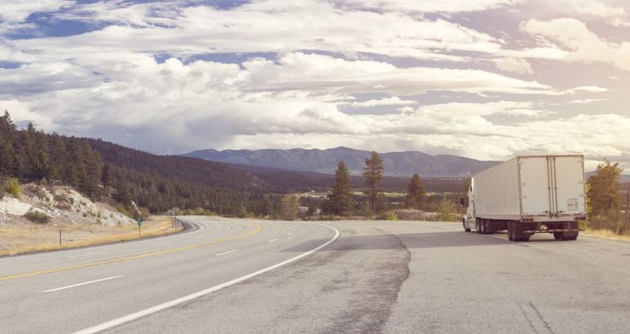 truck and mountains