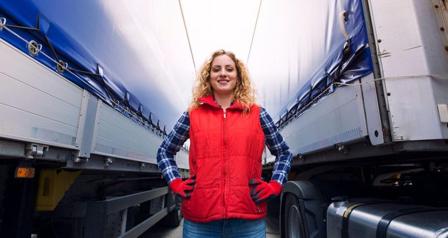 female truck driver