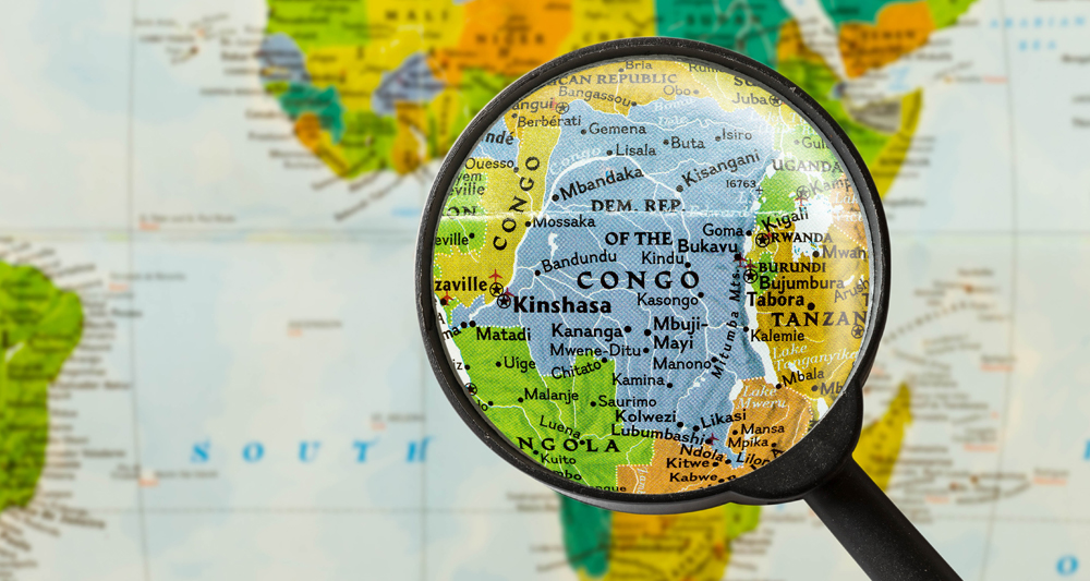 Congo on a map