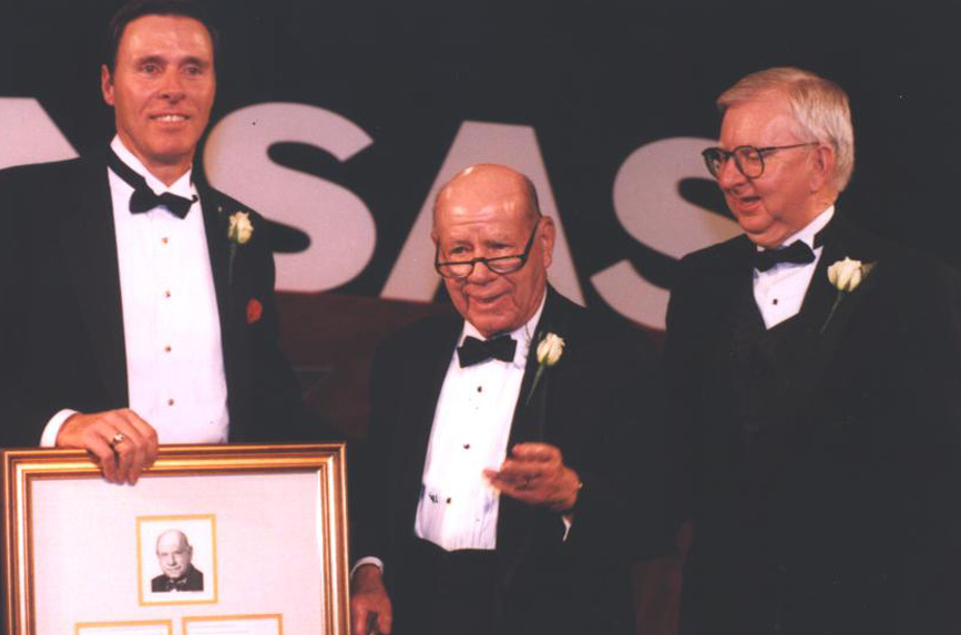 (Left to right) Reynie Rutledge, Charles Murphy Jr., Doyle Williams at the 1999 Arkansa Business Hall of Fame