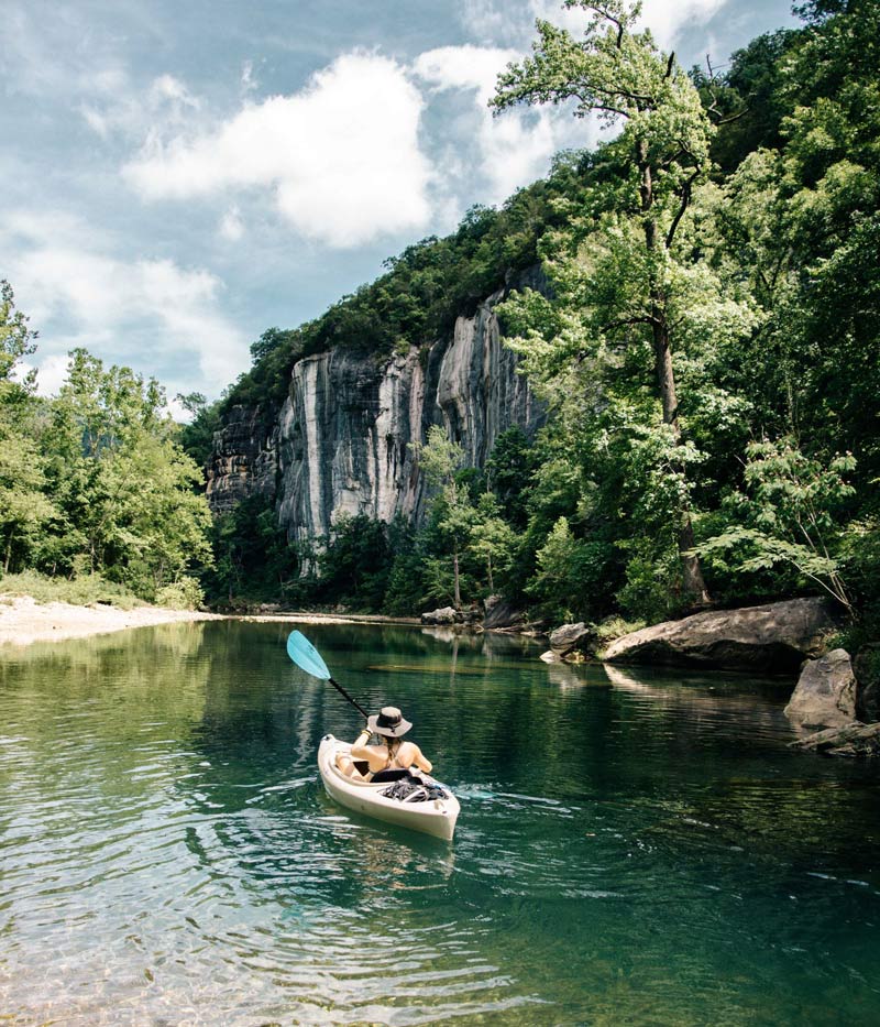 kayaker on the Buffalo River