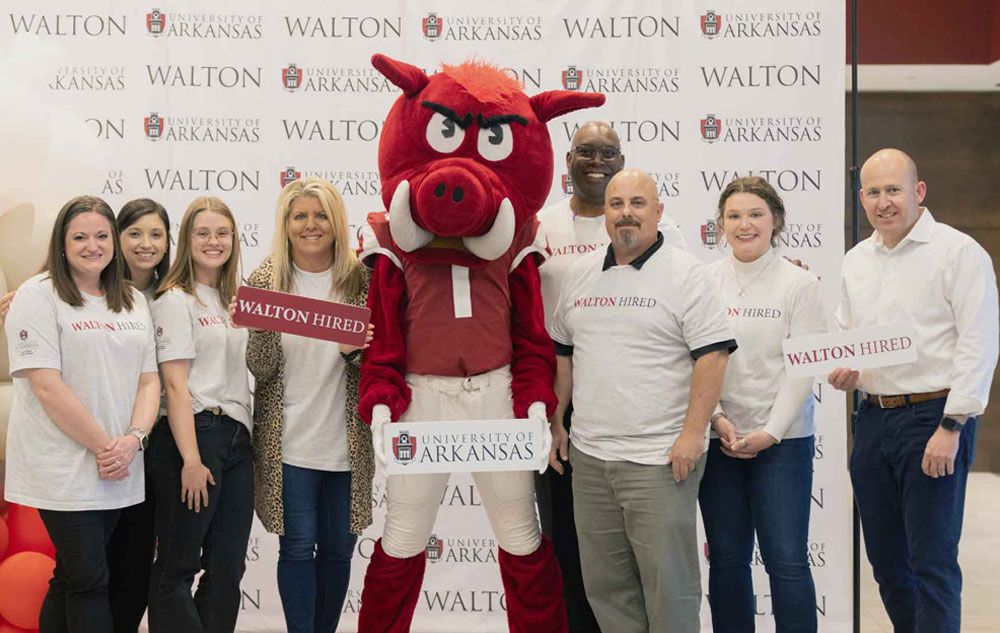 Walton College staff members at a career connections at an event.
